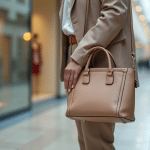 Sacs en forme de U : Quels sont leurs noms et caractéristiques ? Femme élégante avec sac ushaped dans un centre commercial